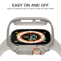Miniatyrbild 3 av 6: Matt Skal för Apple Watch Ultra 2 49mm Fodral Hård PC Stötsäker Kant Skyddande Stötfångare iWatch Series Ultra 49 mm Titanium color
