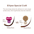 Miniatyrbild 3 av 6: Natuhana Brun 0.15Mm Elipse Flat Ögonfransförlängning Individuell Falsk Mink Ellipse Platt Lashes Grossist Split Ti. Ögonfransar 0.15MM C