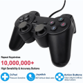 Miniatyrbild 6 av 7: USB kabelansluten PC Game Controller Gamepad För WinXP/Win7/Win8/Win10 Joypad För PC Windows Dator Laptop Svart Game Joystick Black