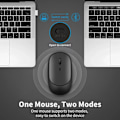 Miniatyrbild 2 av 6: Trådlös mus, laddningsbar mus, spelmus, dubbla lägen, Bluetooth-kompatibel 2,4G USB, tyst mus för bärbar dator, surfplatta, Macbook, mus C with adapter