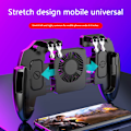 Miniatyrbild 3 av 7: För PUBG Mobile Joystick Controller L1R1 Trigger Gamepad för iOS Android Six 6 Finger Elements Mobile Gamepad Kylfläkt M10