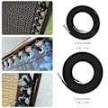 Miniatyrbild 6 av 7: 8st/ set Elastisk sladd 1,4/2,2M ​Solstolar Fixering av campingrep Utomhustält Kajak för vilstolar Reparationssats för repsnöre black