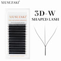 Miniatyrbild 1 av 6: Xiusuzaki 3D W Formade Lastar Blomma Automatisk Blomning Premade Fläktar Ögonfransar Extensioner Mjukt Ljus Individuell Falsk Las Köp 0.07mm C