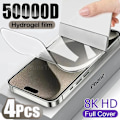 Miniatyrbild 1 av 6: 4 st Hydrogel Film Full Cover för iPhone 11 12 13 14 15 Pro Max mini Skärmskydd XS Max XR X 6 8 7 Plus SE 2020 Ej Glas For iPhone 15 Pro 4Pcs Hydrogel Film