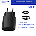 Miniatyrbild 1 av 6: Ep-Ta800 Samsung 25w Pd Superladdare Usbc Laddare Adapter Galaxy S25 S24 FE S23 S22 S21 A54 A34 M54 ny Snabb Laddningskabel only charger Black EU Plug