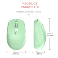 Miniatyrbild 6 av 6: Trådlös tyst mus Bluetooth 2.4G Dual Mode Mute Laddning Bärbar mus Optisk för bärbar dator PC-spel Kontor black