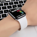 Miniatyrbild 4 av 6: Silikone Rem För Apple Watch Band 44Mm 40Mm 45Mm 41Mm 49Mm 42Mm 38Mm Korpus Armband Iwatch Ultra 2 Serien 7 Se 3 4 5 6 89 Marigold 38  40 41 mm S-M