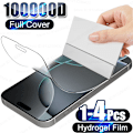Miniatyrbild 1 av 6: 1-4 st Hydrogel Film för iPhone 16 15 14 13 12 11 Pro Max Plus Full Cover Skärmskydd Ej-Glas Främre Mjuk Film Tillbehör For iPhone 16 ProMax 2PCS
