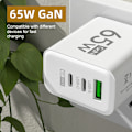 Miniatyrbild 3 av 6: Total 65W Snabbladdande GaN Telefonladdare EU US KR PD3.0 Snabb USB C Väggladdare För iPhone 15 16 Xiaomi Huawei Samsung Yellow-EU