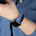 Miniatyrbild 3 av 6: Strap För Apple Watch Band 44Mm 40Mm 45Mm 41Mm 49Mm 42Mm 38Mm 45 Mm Nylon Armband 8 7 Se 6 5 4 3 Ultra 2 Bander 63 Deep Navy 42mm-44mm-45mm-49mm