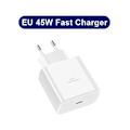 Miniatyrbild 1 av 6: PD 45W USB C Laddare för Samsung Galaxy S22 S23 S24 Ultra Note 10+ 5G USB C Mobiltelefonladdare Snabbladdare White EU Plug