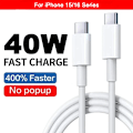 Miniatyrbild 1 av 6: Apple 40W USB-C Snabbladdare för iPhone 16 15 14 13 12 11 Pro Max Plus PD Laddningskabel Tillbehör 15-16 Serie Cable 2M