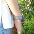 Miniatyrbild 4 av 6: Milanese Loop för Apple Watch armband 44mm 40mm 45mm 41mm 42-38-44mm rem ultra 2 49mm metallarmband iwatch series 9 8 7 6 SE 5 4 3 02 black 42mm 44mm 45mm 49mm