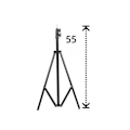 Miniatyrbild 1 av 6: Universellt Stativ Stretchbart Aluminiumlegering Portabel Hållare Justerbar Höjd 55cm/160cm 55cm Tripod Only