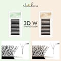 Miniatyrbild 1 av 6: Natuhana Lashes 3D W Form Matt Ögonfrans Extension Klöver Fans Ögonfransar Individuell Premade Ryska Volym Fan Mink Falk Sminka 0.07mm LC