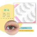 Miniatyrbild 6 av 6: Dröm Deer 5 Par Falska Ögonfransar En Typ Ögonfransar Uppgraderad Lash V-Formad 0.14Mm Transparent Stam Mjuk Naturligt Öga Lashes Mink W-2