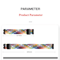 Miniatyrbild 5 av 6: Nylonflätat armband för Huawei Band 10 9 8 Justerbart magnetspänne Armbandsur Huanwei Band 10/9/8 Tillbehör correa Black red For Huawei Band 10