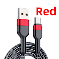 Miniatyrbild 1 av 6: Vumpach USB typ C-kabel Snabbladdningsdatakabel Laddarkabel c För iphone 15 Samsung s21 A51 xiaomi mi 10 redmi huawei Kabel Red 2m