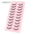 Miniatyrbild 4 av 6: Lashes 3/10 Par Half Lashes Katt Öga Naturliga Långa Snor 3D Mink Ögonfransar Full Remsa Lashes Makeup Förlängning Verktyg 10 pairs- Y2002