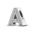 Miniatyrbild 7 av 7: Silverfärg Original Fit Pandora 925 Original Armband Silver Classic 26 Bokstäver Pärlor Charm Diy Dam Pendan Smycken HYC825-Q