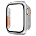 Miniatyrbild 1 av 6: Härdat Glas + Skal för Apple Watch 10 46mm 42mm Ultra 2 49mm Skärmskydd Fodral iWatch 9 8 7 6 5 SE 45mm 41mm 44/40mm Skal Silver orange Series 7 8 9 45MM