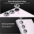 Miniatyrbild 3 av 6: 3Rings Glitter Kameralinsskyddsfilm För Samsung Galaxy S24 FE S24Plus S24+ S23FE S23 Plus S23+ Metall Glas Diamantlock Silver (3 Ring) For S23 Plus