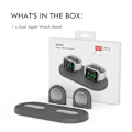 Miniatyrbild 5 av 6: AhaStyle Dubbel Slot Laddningsställ för Apple Watch Silikon Mjukt Anti-Repor Laddningsdocka för IWatch För Airpods Hållare Bas WHITE