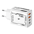 Miniatyrbild 1 av 5: 120W Snabbladdning 4 Portar USB C Väggladdare QC3.0 PD Ström för iPhone 16 15 för Huawei för Samsung för Xiaomi EU White