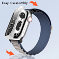 Miniatyrbild 2 av 6: Härdat Glas + Skal För Apple Watch 10 42mm 46mm Matt Hård PC Bumper Skärmskydd Fodral iWatch serie 10 42/46 Tillbehör Transparent Series 10 42MM