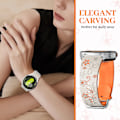 Miniatyrbild 5 av 6: Graverat silikonarmband för Samsung Galaxy Watch 7 FE/6 4 Classic/5 Pro 45 Utan Glipor Sportarmband Galaxy Watch 7 Armband 44mm 40mm black-pink Galaxy Watch7 40mm