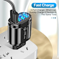 Miniatyrbild 4 av 6: 4 45W Laddare Snabbladdning QC 3.0 Laddning För iPhone 15 14 Samsung Xiaomi Mobil 4 Portar EU US Adapter Resa EU Charger