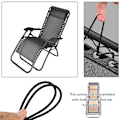 Miniatyrbild 7 av 7: 8st/ set Elastisk sladd 1,4/2,2M ​Solstolar Fixering av campingrep Utomhustält Kajak för vilstolar Reparationssats för repsnöre black