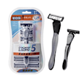 Miniatyrbild 1 av 7: Rakapparat Ny design för män Razor Rakning Fem lager Rakapparat Återanvändbar Razor Importerad Blade Gray