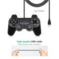 Miniatyrbild 4 av 7: USB kabelansluten PC Game Controller Gamepad För WinXP/Win7/Win8/Win10 Joypad För PC Windows Dator Laptop Svart Game Joystick Black