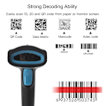 Miniatyrbild 4 av 6: CMOS Bild 1D 2D Trådlös Streckkodsläsare Bluetooth Högprecision Handhållen Automatisk Streckkodsläsare För Lagerhantering U2W Wireless 2D