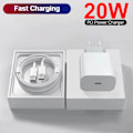 Miniatyrbild 1 av 6: PD 20W Snabbladdare EU-kontakt med 1M/3FT Kabel för iPhone iPad Samsung Telefon EU with C to C cable