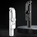 Miniatyrbild 6 av 6: Portabelt stativ för telefon Selfie Stick med LED-fyllningsljus Utdragbart telefonstativ för Tiktok Video Live Bluetooth Fjärrkontroll Q02S White