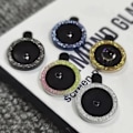 Miniatyrbild 6 av 6: 3Rings Glitter Kameralinsskyddsfilm För Samsung Galaxy S24 FE S24Plus S24+ S23FE S23 Plus S23+ Metall Glas Diamantlock Black (3 Ring) For S23 FE