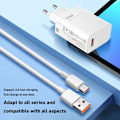 Miniatyrbild 4 av 6: Xiaomi Original 120W Ultra Snabb Laddare QC 5.0 6A USB Typ C Kabel För IPhone Pro Max Samsung Snabbladdningsadapter EU-kontakt 55W Charger