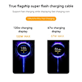 Miniatyrbild 2 av 6: Xiaomi Original USB Typ C-kabel 120W 67W Turbo Snabbladdare Mi 15 14 13 12T Pro 12 11 Ultra Poco X6 X7 Redmi Note Black Shark 5 2p upgrade c to a 1m(3.3ft)