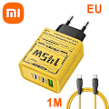 Miniatyrbild 1 av 6: Xiaomi PD USB-laddare Snabbladdning 145W Snabb Telefonladdare För iPhone Samsung Huawei 3 Portar EU US UK Yellow EU Set