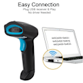 Miniatyrbild 3 av 6: CMOS Bild 1D 2D Trådlös Streckkodsläsare Bluetooth Högprecision Handhållen Automatisk Streckkodsläsare För Lagerhantering U2W Wireless 2D