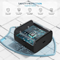 Miniatyrbild 3 av 6: 45W PD USB-C Snabbladdare för Samsung S20 S21 FE S22 S23 S24 Note 20 A14 A15 A25 A53 A54 Dubbel Typ C Super Snabbladdning 5A Kabel 2m Cable - Kit EU Charger and Cable