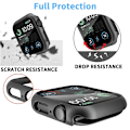 Miniatyrbild 3 av 6: Glas+Skal För Apple Watch Fodral 9 8 7 6 SE 5 iWatch Tillbehör Skärmskydd Apple watch serie 44mm 40mm 41mm 45mm 42mm 38mm 21 HD Transparent Series 7 8 9 45MM