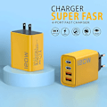 Miniatyrbild 3 av 6: 4-ports USB-C PD-laddare Snabbladdning 3.0 Typ C USB Telefonladdare Snabbladdningsadapter för iPhone 15 14 Samsung Xiaomi Huawei