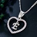 Miniatyrbild 4 av 5: Bohemiskt Hjärta-format Brevhänge Halsband, Bröllopsfestgåva För Män Och Kvinnor, Delikat Gåva För Män Och Kvinnor C