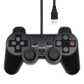 Miniatyrbild 1 av 7: USB kabelansluten PC Game Controller Gamepad För WinXP/Win7/Win8/Win10 Joypad För PC Windows Dator Laptop Svart Game Joystick Black