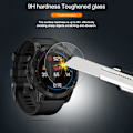 Miniatyrbild 4 av 6: Härdat glas för Garmin Fenix 7 7S 7X 6 6S 6X Pro Sapphire HD Skärmskyddsfilmer för Fenix 7 7S 7X Smartwatch-tillbehör For Fenix 7s 2 Pcs