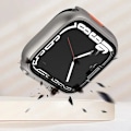 Miniatyrbild 4 av 6: Glas+Fodral för Apple Watch 44mm 45mm 41mm 40mm 42mm 38mm Skärmskydd Omslag Byt Ultra Stötfångare iWatch Series 9 8 7 SE 6 5 transparent-red Series 7 8 9 45MM