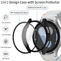 Miniatyrbild 2 av 6: Skyddsfodral+Härdat Glas för Samsung Galaxy Watch 7 6 5 4 40MM 44MM Skärmskydd för Samsung Watch 7 6 5 4 Fodral Clear for Watch 7 40mm